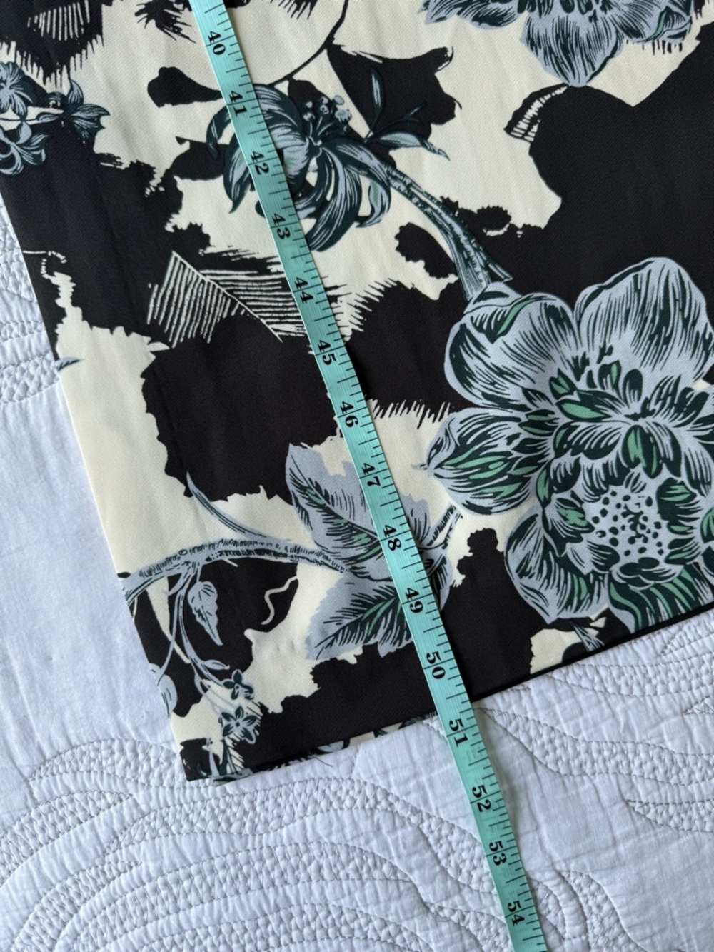 Reiss Black Floral High-Neck Midi Dress with Cream Accents - Picture 16 of 16